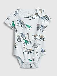 Baby body organic mix and match graphic bodysuit Modrá