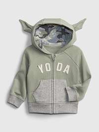 Baby mikina Star Wars yoda hoodie Zelená