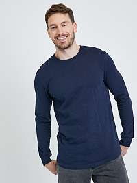 Basic tričká pre mužov Tom Tailor Denim - tmavomodrá