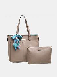 Bessie London béžová 3v1 kabelka s puzdrom a ozdobnou šatkou