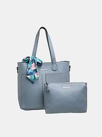 Bessie London modrá 3v1 kabelka s puzdrom a ozdobnou šatkou