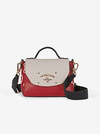 Béžová a červená crossbody kabelka U.S. Polo Assn. Prístav Mayaca