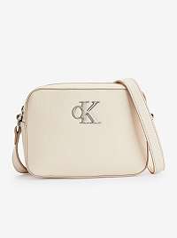 Béžová dámska crossbody kabelka Calvin Klein Minimal Monogram Camera Bag