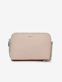 Béžová dámska kožená crossbody kabelka DKNY Bryant