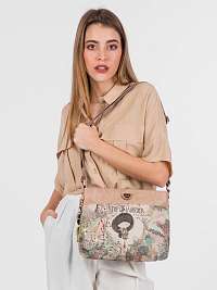 Béžová dámska vzorovaná crossbody kabelka Anekke Jungle