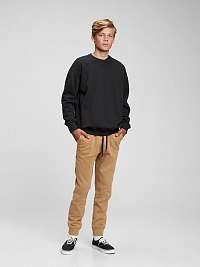Béžové chlapčenskú tepláky GapFit teen fit tech pull-on pants GAP