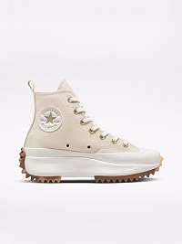 Béžové dámske členkové tenisky na platforme Converse