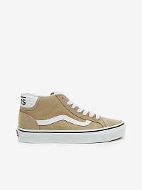 Béžové dámske členkové tenisky so semišovými detailmi VANS UA Mid Skool
