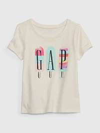 Béžové dievčenské tričko s logom GAP GAP