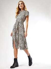 Béžové košeľové šaty s leopardím vzorom Dorothy Perkins