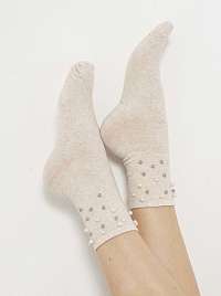 Béžové ponožky s ozobnými detailmi Camaieu