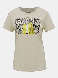 Béžové tričko Jacqueline de Yong Brenda