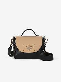 Béžovo-čierna crossbody kabelka U.S. Polo Assn. Prístav Mayaca