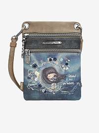 Béžovo-modrá dámska malá crossbody kabelka Anekke Iceland