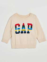 Béžový chlapčenský sveter s logom GAP