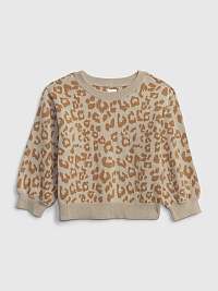 Béžový dievčenský leopardí sveter GAP