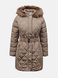 Béžový zimný prešívaný kabát Dorothy Perkins
