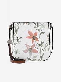 Biela kvetovaná crossbody kabelka Tamaris Anastasia Classic