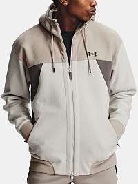 Biela mikina Under Armour Recover Fleece FZ Hoodie