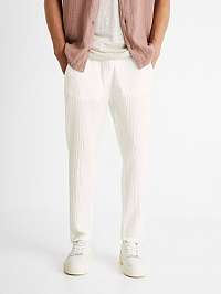 Biele bavlnené nohavice Celio Cobogaze