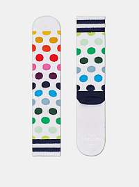 Biele bodkované ponožky Happy Socks Big Dot