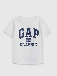 Biele chlapčenské organické tričko GAP 1969 Classic GAP