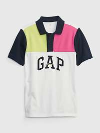 Biele chlapčenské polo tričko s logom GAP