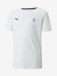 Biele chlapčenské športové tričko s potlačou Puma Neymar na chrbte