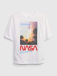 Biele chlapčenské tričko NASA GAP