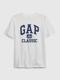 Biele chlapčenské tričko organic s logom GAP