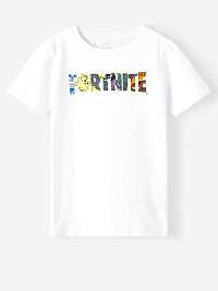 Biele chlapčenské tričko s názvom Frame Fortnite
