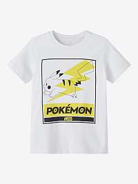 Biele chlapčenské tričko s názvom Freddie Pokemon
