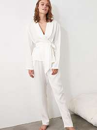 Biele dámske pyžamo Trendyol