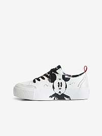 Biele dámske tenisky Desigual Street Mickey Crack