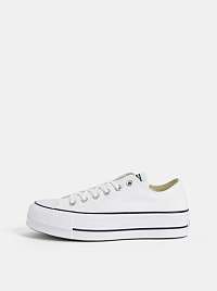 Biele dámske tenisky na platforme Converse Chuck Taylor All Star