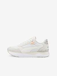 Biele dámske tenisky na platforme Puma R78 Voyage Better