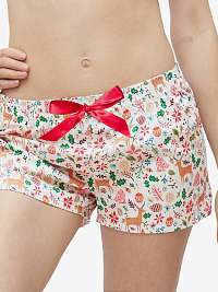 Biele dámske vzorované trenýrky Slippsy ristmas girl