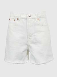 Biele dievčenské džínsové šortky GAP mom high rise