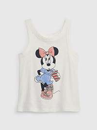 Biele dievčenské tielko GAP & Disney Mickey organic GAP