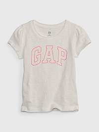 Biele dievčenské tričko s logom GAP GAP