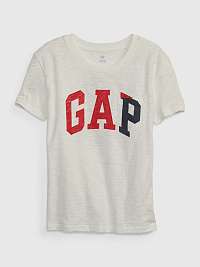Biele dievčenské tričko s organickým logom GAP GAP