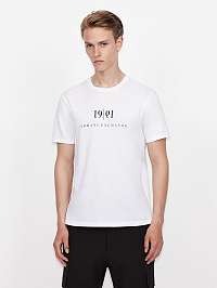 Biele pánke tričko s potlačou Armani Exchange