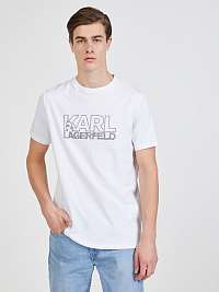 Biele pánske tričko KARL LAGERFELD