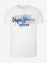 Biele pánske tričko Pepe Jeans Golders