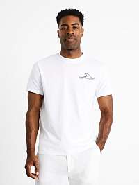Biele pánske tričko s krátkym rukávom Celio Mimoni