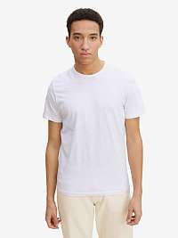 Biele pánske základné tričko s vreckom Tom Tailor