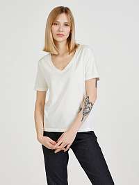 Biele základné tričko Jacqueline de Yong Farock
