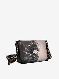 Bielo-čierna dámska crossbody kabelka Anekke City Moments