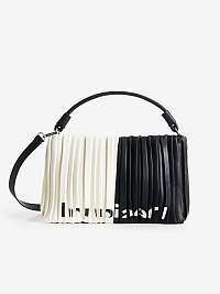 Bielo-čierna dámska crossbody kabelka Desigual Pleat Otterlo