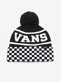 Bielo-čierna dámska kockovaná čiapka s brmbolcom Vans Spirit Pom Beanie